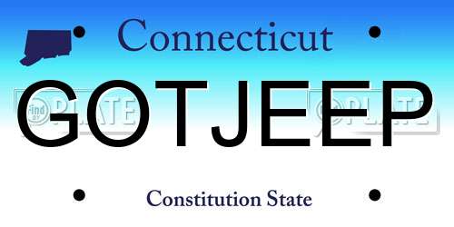 GOTJEEP Connecticut License Plate