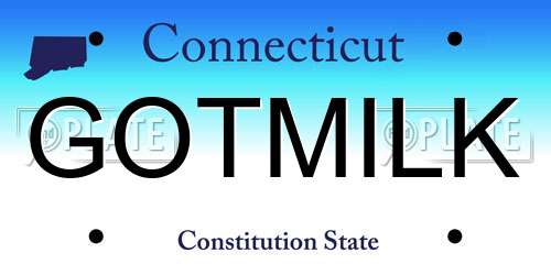 GOTMILK Connecticut License Plate