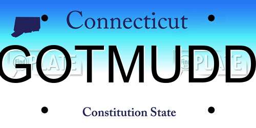 GOTMUDD Connecticut License Plate