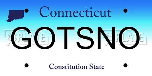 GOTSNO Connecticut License Plate