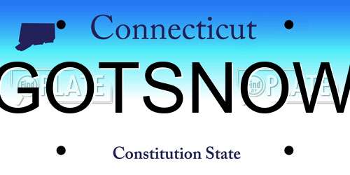 GOTSNOW Connecticut License Plate