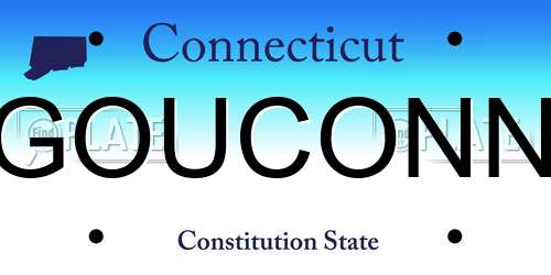 GOUCONN Connecticut License Plate