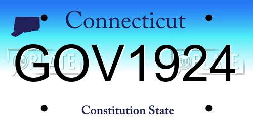 GOV1924 Connecticut License Plate