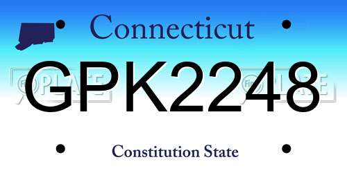 GPK2248 Connecticut License Plate