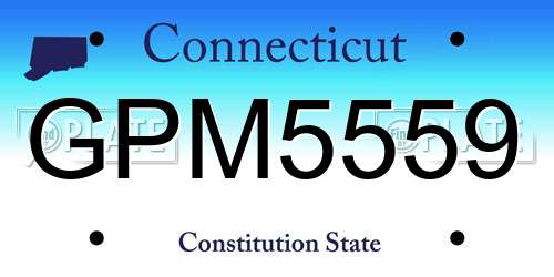 GPM5559 Connecticut License Plate