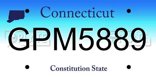 GPM5889 Connecticut License Plate