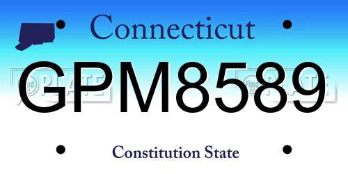 GPM8589 Connecticut License Plate