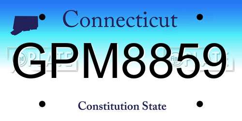 GPM8859 Connecticut License Plate