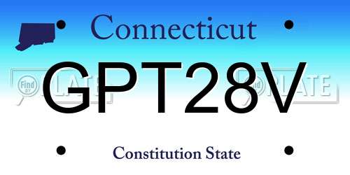 GPT28V Connecticut License Plate