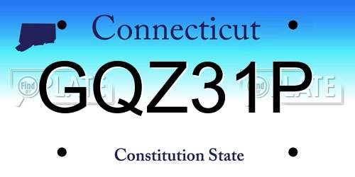 GQZ31P Connecticut License Plate