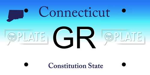 GR Connecticut License Plate