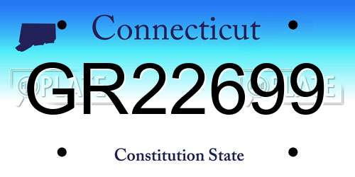 GR22699 Connecticut License Plate