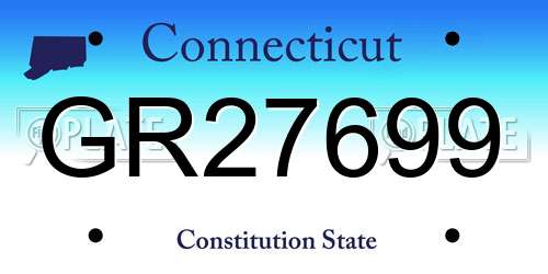 GR27699 Connecticut License Plate