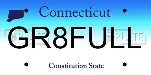 GR8FULL Connecticut License Plate
