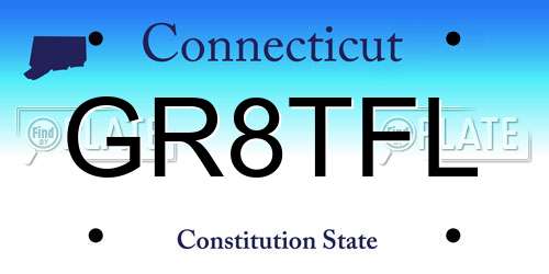 GR8TFL Connecticut License Plate