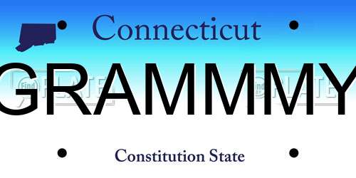 GRAMMMY Connecticut License Plate