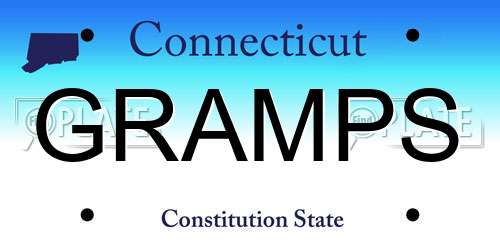 GRAMPS Connecticut License Plate