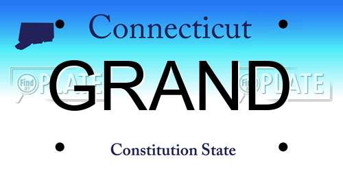 GRAND Connecticut License Plate
