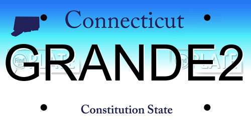 GRANDE2 Connecticut License Plate