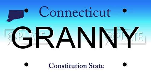 GRANNY Connecticut License Plate