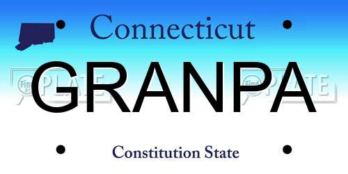 GRANPA Connecticut License Plate