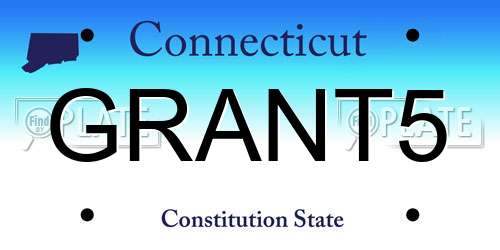 GRANT5 Connecticut License Plate