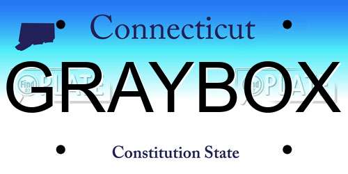 GRAYBOX Connecticut License Plate