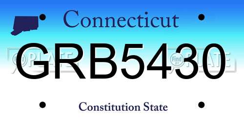GRB5430 Connecticut License Plate