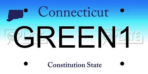 GREEN1 Connecticut License Plate