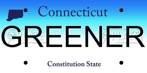 GREENER Connecticut License Plate