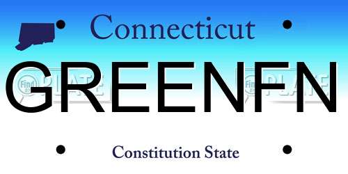 GREENFN Connecticut License Plate