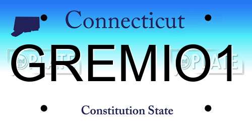 GREMIO1 Connecticut License Plate
