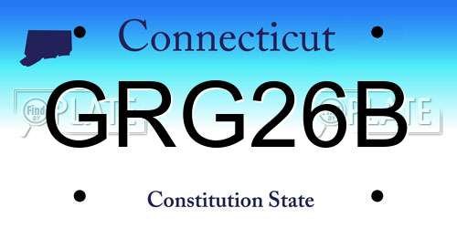 GRG26B Connecticut License Plate