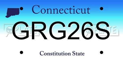 GRG26S Connecticut License Plate