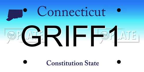 GRIFF1 Connecticut License Plate