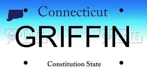 GRIFFIN Connecticut License Plate