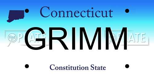 GRIMM Connecticut License Plate