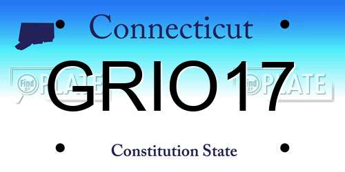 GRIO17 Connecticut License Plate