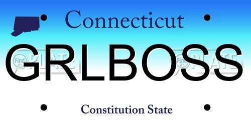 GRLBOSS Connecticut License Plate