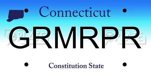 GRMRPR Connecticut License Plate
