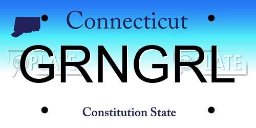 GRNGRL Connecticut License Plate