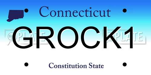 GROCK1 Connecticut License Plate