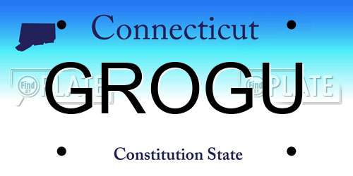 GROGU Connecticut License Plate