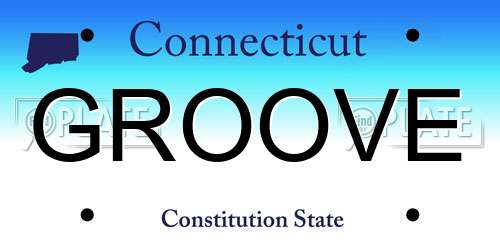 GROOVE Connecticut License Plate