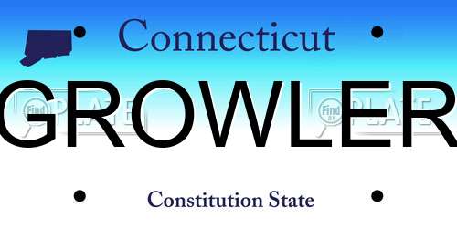 GROWLER Connecticut License Plate
