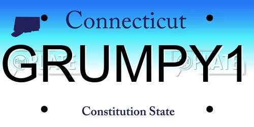 GRUMPY1 Connecticut License Plate