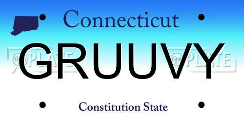 GRUUVY Connecticut License Plate