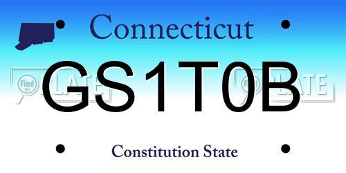 GS1T0B Connecticut License Plate