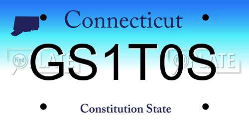 GS1T0S Connecticut License Plate