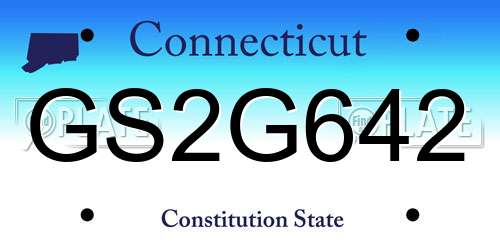 GS2G642 Connecticut License Plate